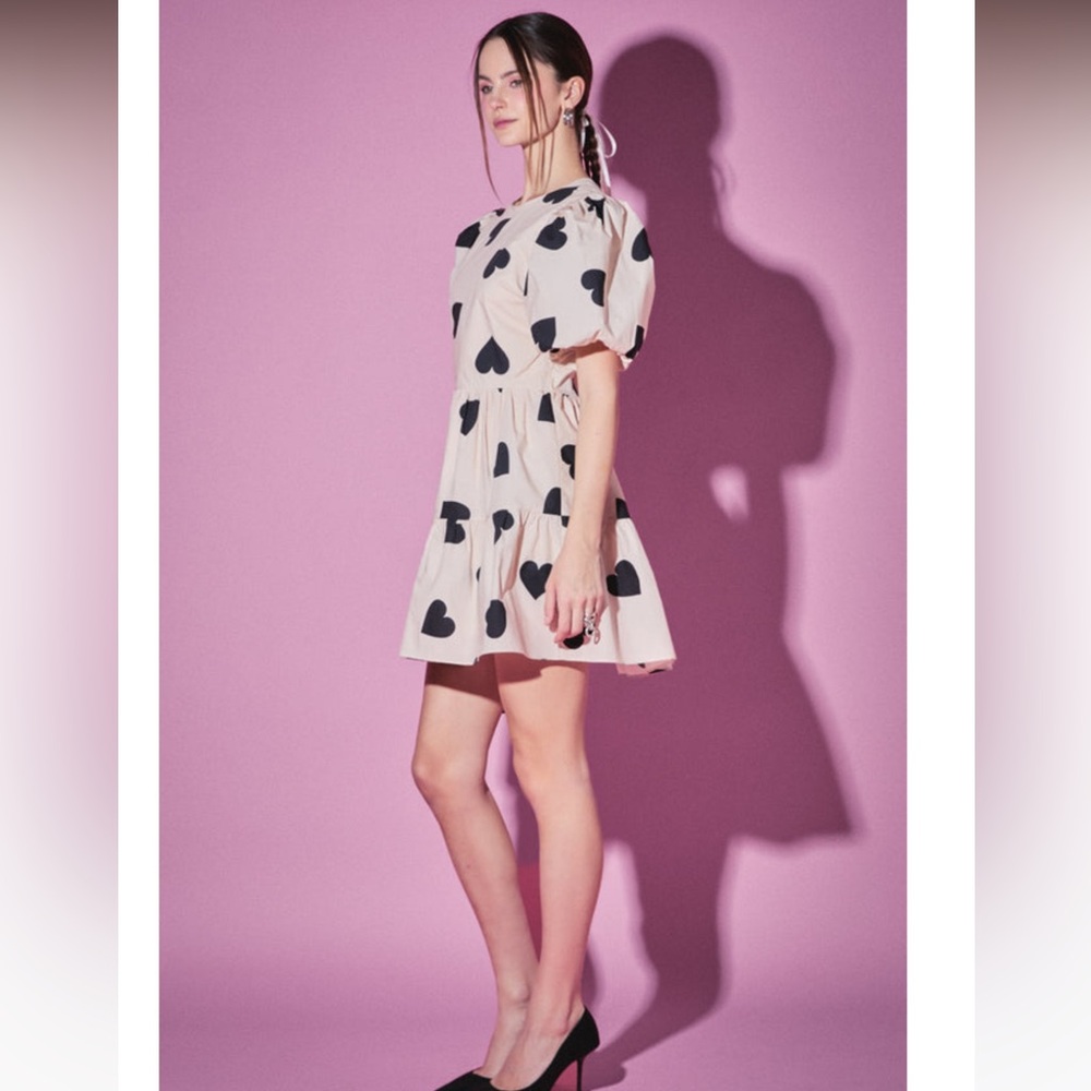English Factory Heart Shape Cut Out Mini Dress - Picture 4 of 7